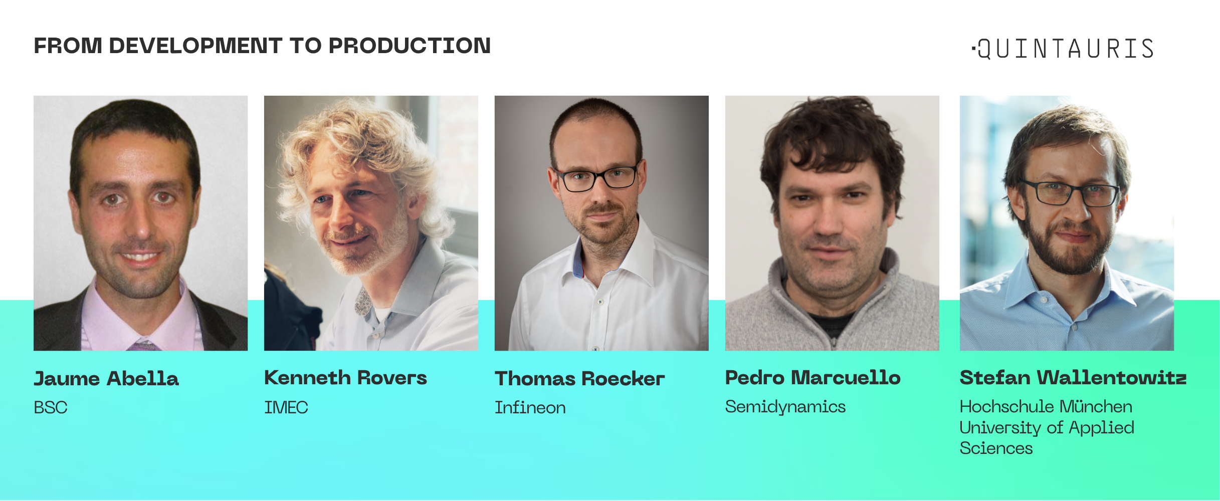 Quintauris - RISC-V From Development to Production - Speakers